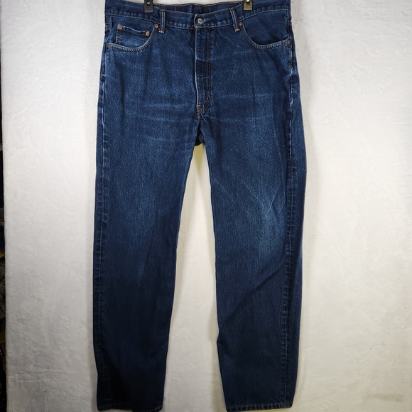 Levi's 550 Relaxed Fit Jeans Mens W42‎ L34 Dark Wash Denim Blue - Picture 1 of 9
